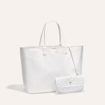 Goyard Goyardine White Anjou PM Reversible Tote Bag Palladium Hardware